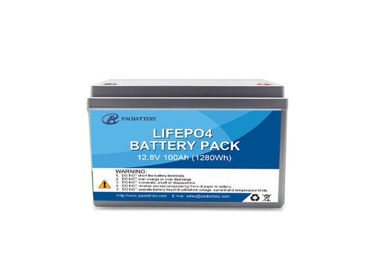 Pack de batterie LiFePO4 à cycle profond 12,8 V 100 Ah pour camping-cars et applications marines