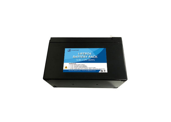 Batterie rechargeable à cycle profond LiFePO4 12 V 7,5 Ah pour appareils de sécurité et portables