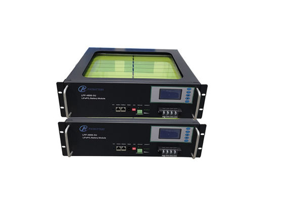durée de vie de la batterie 4000 de bâti de support de 48V 50Ah 3U LiFePO4 pour le système de stockage d'énergie
